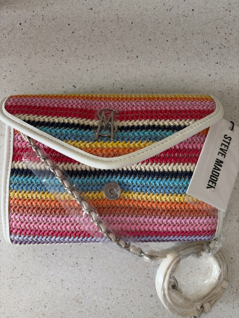 🌈 Steve Madden Multicolor Woven Crossbody/Shoulder Bag